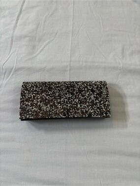 Glitter Fold-Over Clutch Wallet in Silver, Gold, and Black